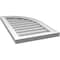 Ekena Millwork Quarter Round Top Right Surface Mount PVC Gable Vent w/ 2"W x 2"P Brickmould Sill Frame, 16"W x 28"H GVPQR16X2803SN - alternate 4